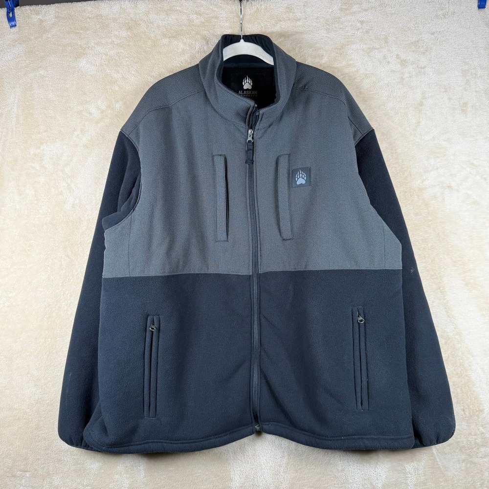 Duluth Alaskan Hardgear Fleece Jacket Men's XL Gray Full Zip Heavy Sherpa Lined